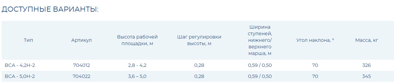 Вышка-стремянка алюминиевая для нефтяной промышленности ВСА - 4,2Н-2