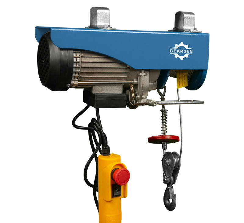 Мини электрическая таль стационарная GEARSEN PA 220В, 125/250кг, 12/6м